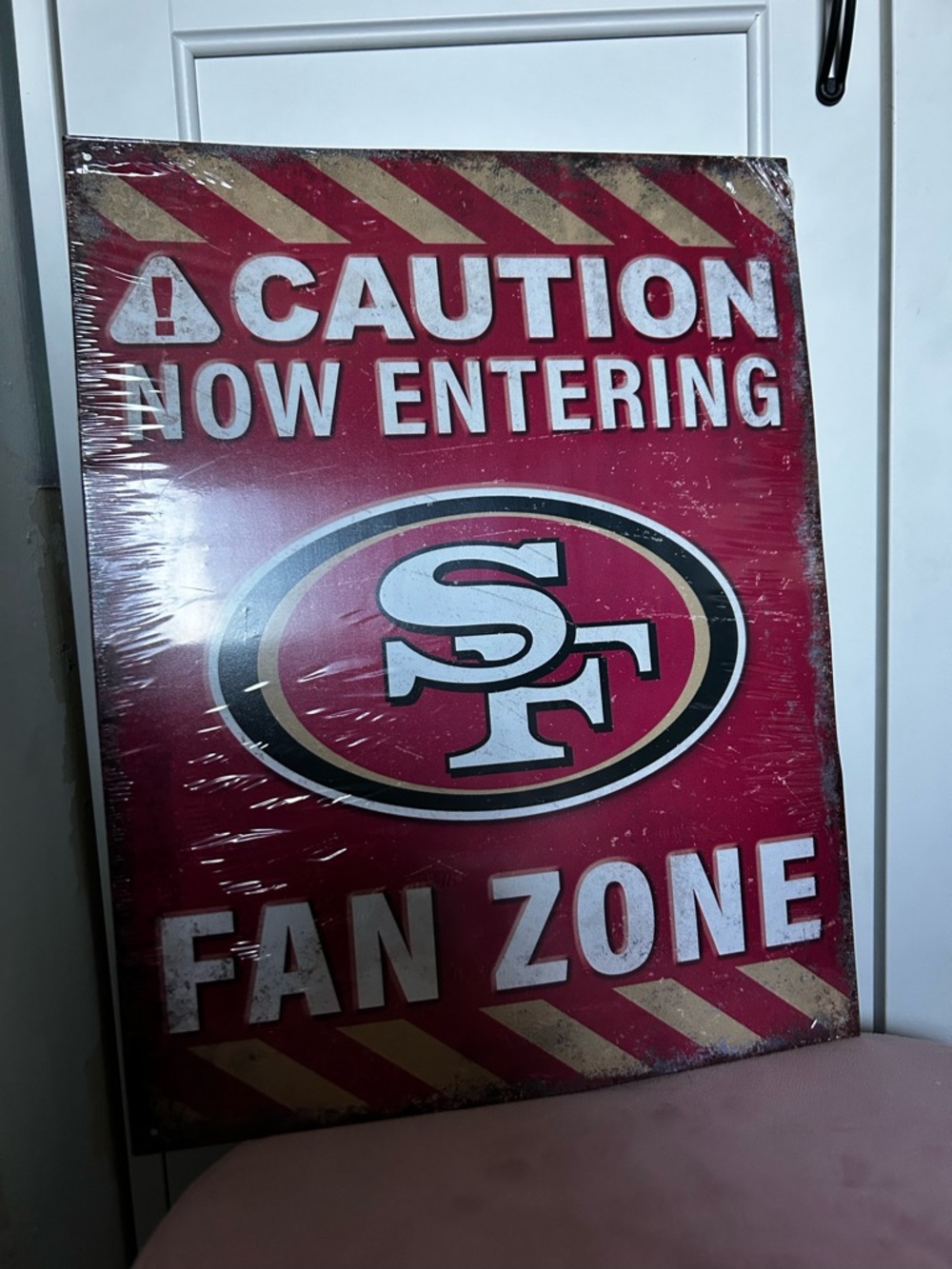 San Francisco 49ers Fan Zone Wall Sign - Red